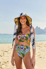 Load image into Gallery viewer, Farm Rio Striped Bananas One Piece Swimsuit