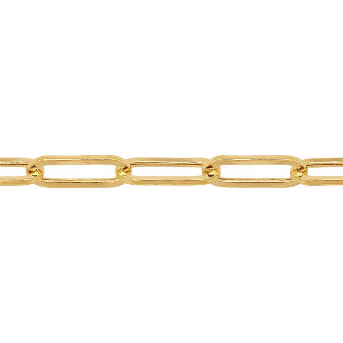 14K GOLD Paperclip Chain Necklace