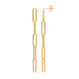 Gold Paperclip Earrings