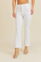 Load image into Gallery viewer, Crop Flare White Jeans