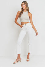 Load image into Gallery viewer, Crop Flare White Jeans