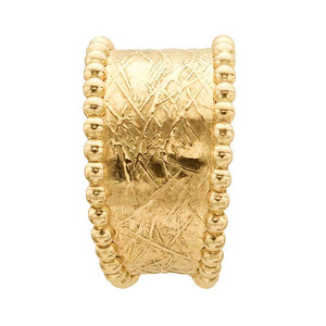 Gold Beaded Cigar Ring