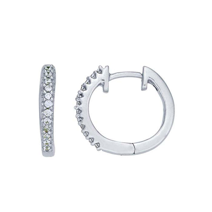 Diamond Huggie Hoops