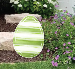 Easter Egg Garden Stake | Pink & Green