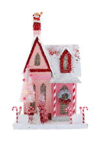 Candy Cane Christmas Village Cottage