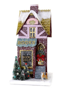 Book Shop Christmas Village House