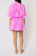 Load image into Gallery viewer, Juliet Dunn Orchid Small Flower Block Print Blouson Dress