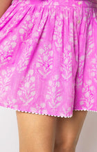 Load image into Gallery viewer, Juliet Dunn Orchid Small Flower Block Print Blouson Dress
