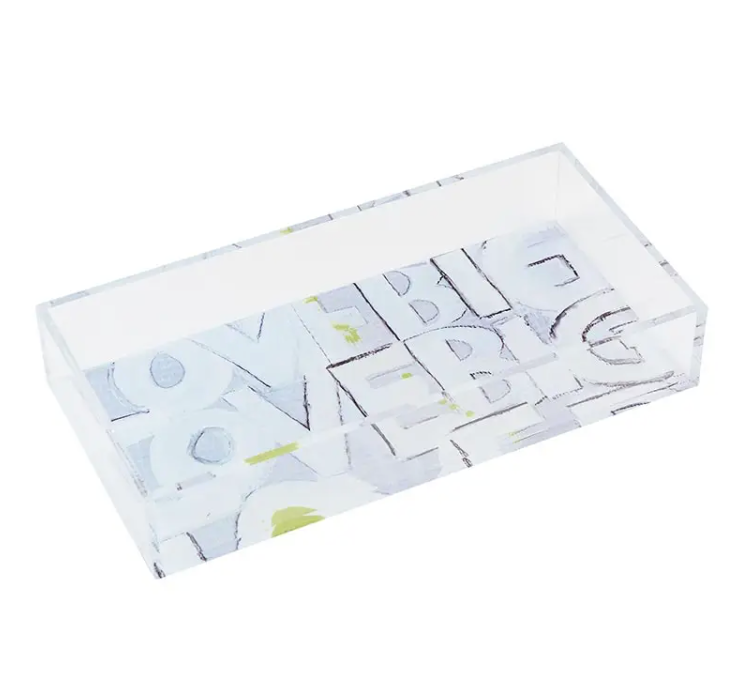 Love Big Lucite Tray