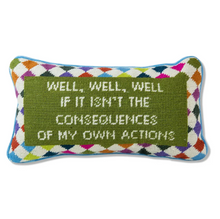 Load image into Gallery viewer, Well Well Well Needlepoint Pillow