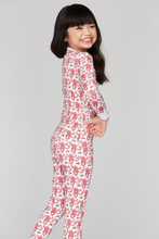 Load image into Gallery viewer, Kids Pink Monkey Pajamas