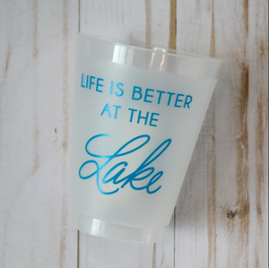 Life Is Better At The Lake Cups- Set Of 8