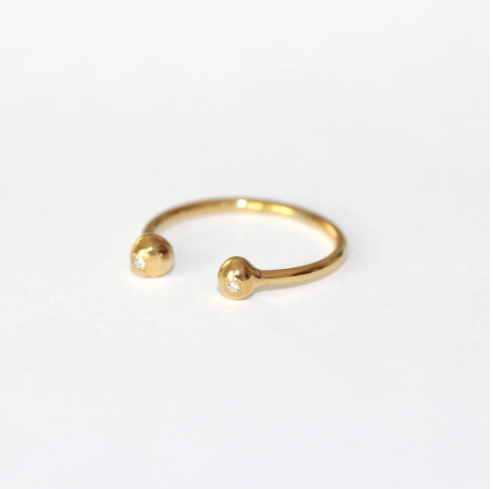 Open Two Diamond Ring