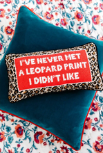 Load image into Gallery viewer, Leopard Print Needlepoint Pillow