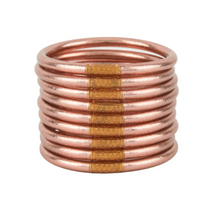Load image into Gallery viewer, Rose Gold All Weather Bangles- Set of 9