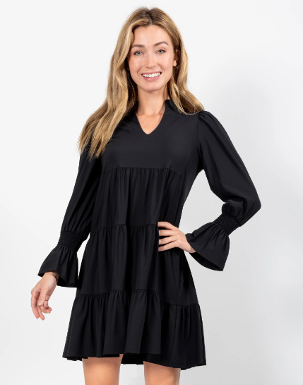 Jude Connally Tammi Dress | Black & Navy
