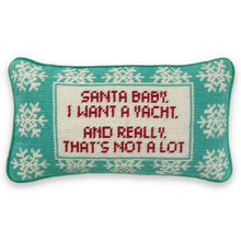 Load image into Gallery viewer, Santa Baby Needlepoint Pillow