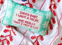 Load image into Gallery viewer, Santa Baby Needlepoint Pillow
