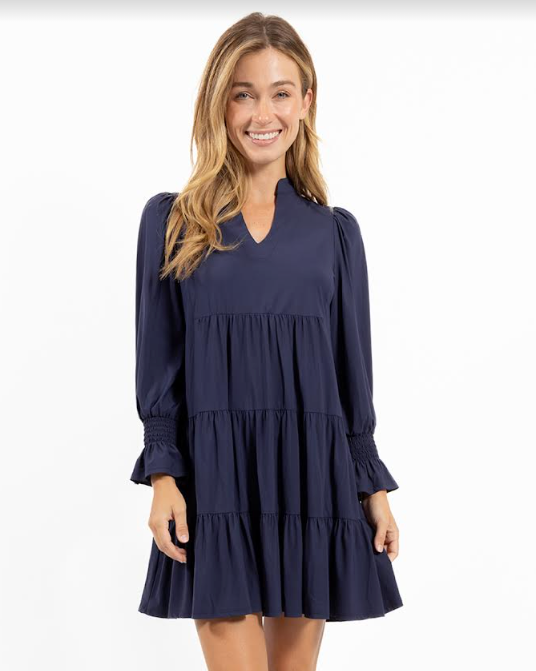 Jude Connally Tammi Dress | Black & Navy