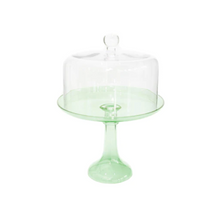 Load image into Gallery viewer, Estelle Colored Glass Cake Stand With Dome