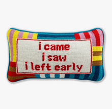 Load image into Gallery viewer, I Came I Saw Needlepoint Pillow