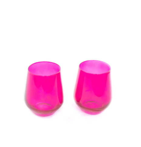 Estelle Stemless Colored Wine Glasses