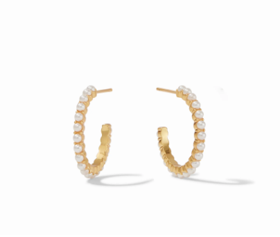 Julie Vos Juliet Pearl Hoop | Multiple Sizes