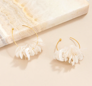 Mignonne Gavigan Mini Lolita Sequin Hoops | Gold & Pearl