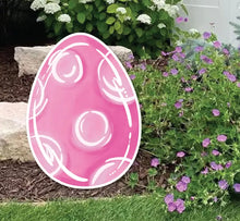 Load image into Gallery viewer, Easter Egg Garden Stake | Pink &amp; Green