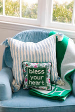 Load image into Gallery viewer, Bless Your Heart Needlepoint Pillow