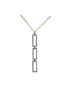 Triple Rectangle Diamond Necklace