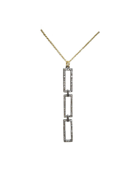 Triple Rectangle Diamond Necklace