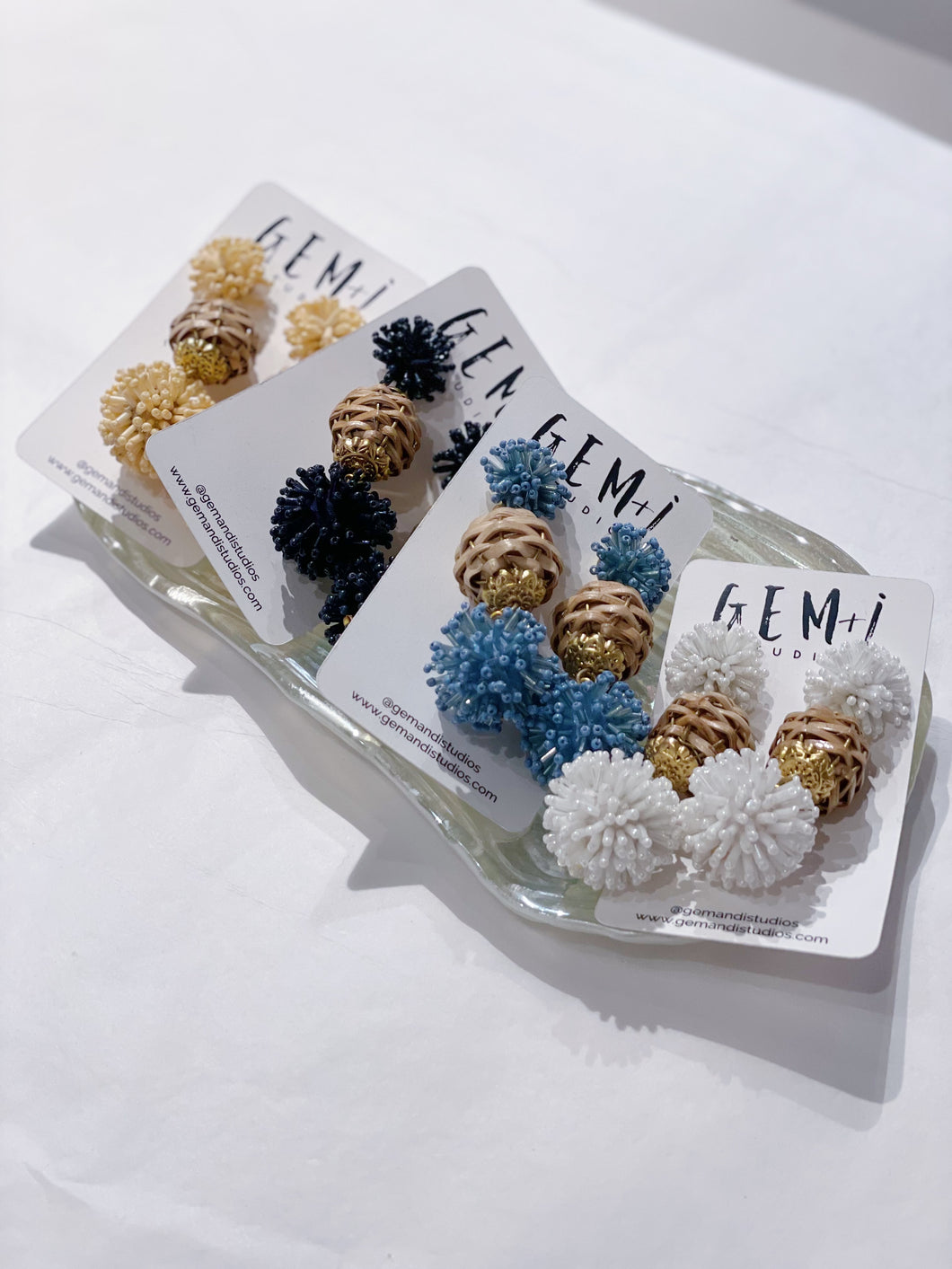 Rattan Beaded Earrings