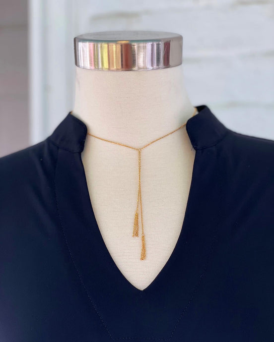 Gold Tassel Necklace