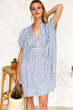 Load image into Gallery viewer, Emerson Fry Short Caftan | Ocean Stripe