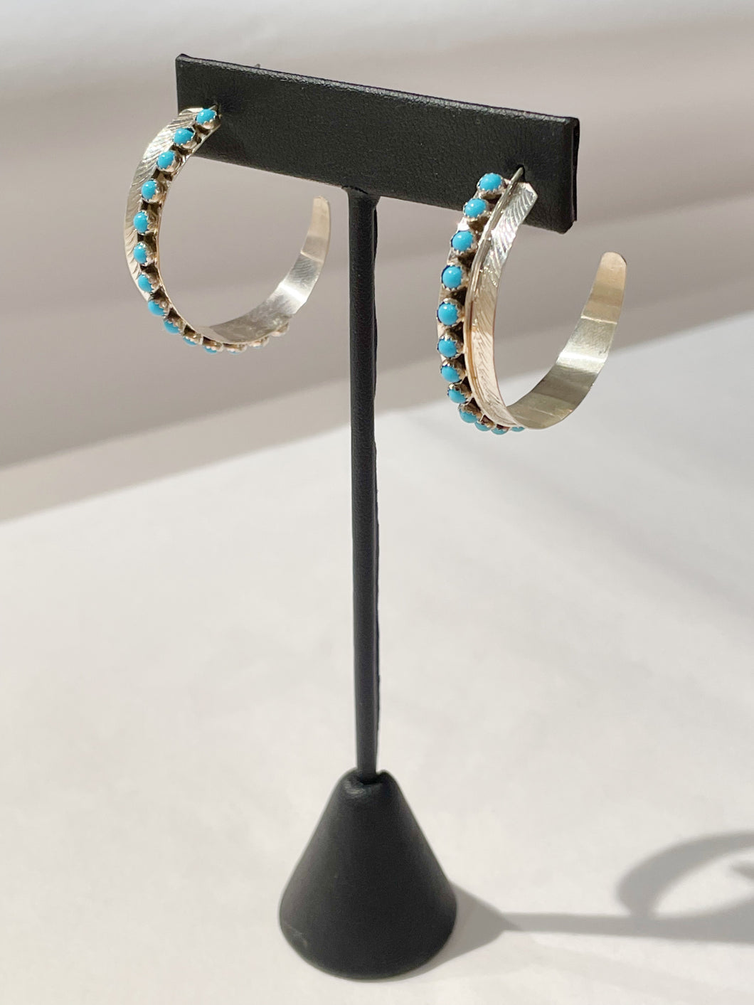 Large Turquoise Hoops