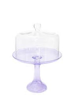 Load image into Gallery viewer, Estelle Colored Glass Cake Stand With Dome