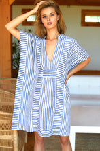 Load image into Gallery viewer, Emerson Fry Short Caftan | Ocean Stripe