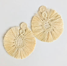 Load image into Gallery viewer, Oversized Raffia Earrings