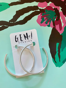 Large Metallic Hoops