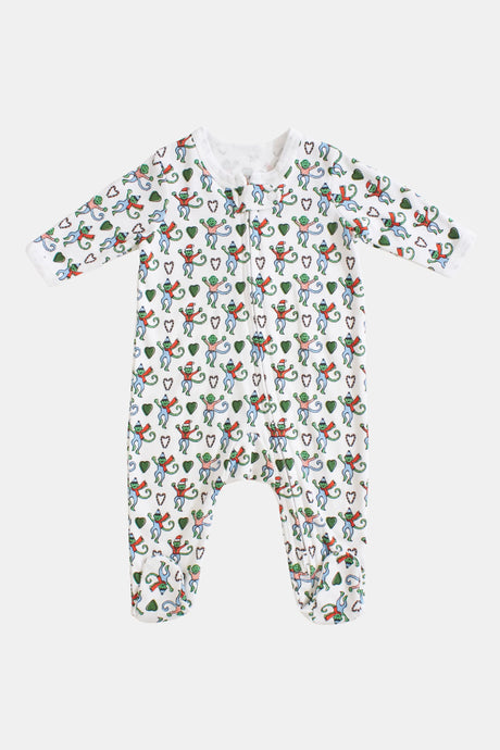 Roller Rabbit Infant Merry Monkey Zipper Footie