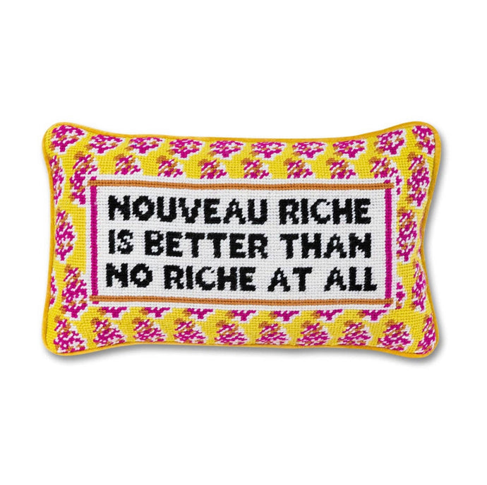 Nouveau Riche Needlepoint Pillow
