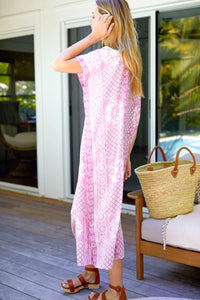 Emerson Fry Daughters Caftan | Dark Pink Organic