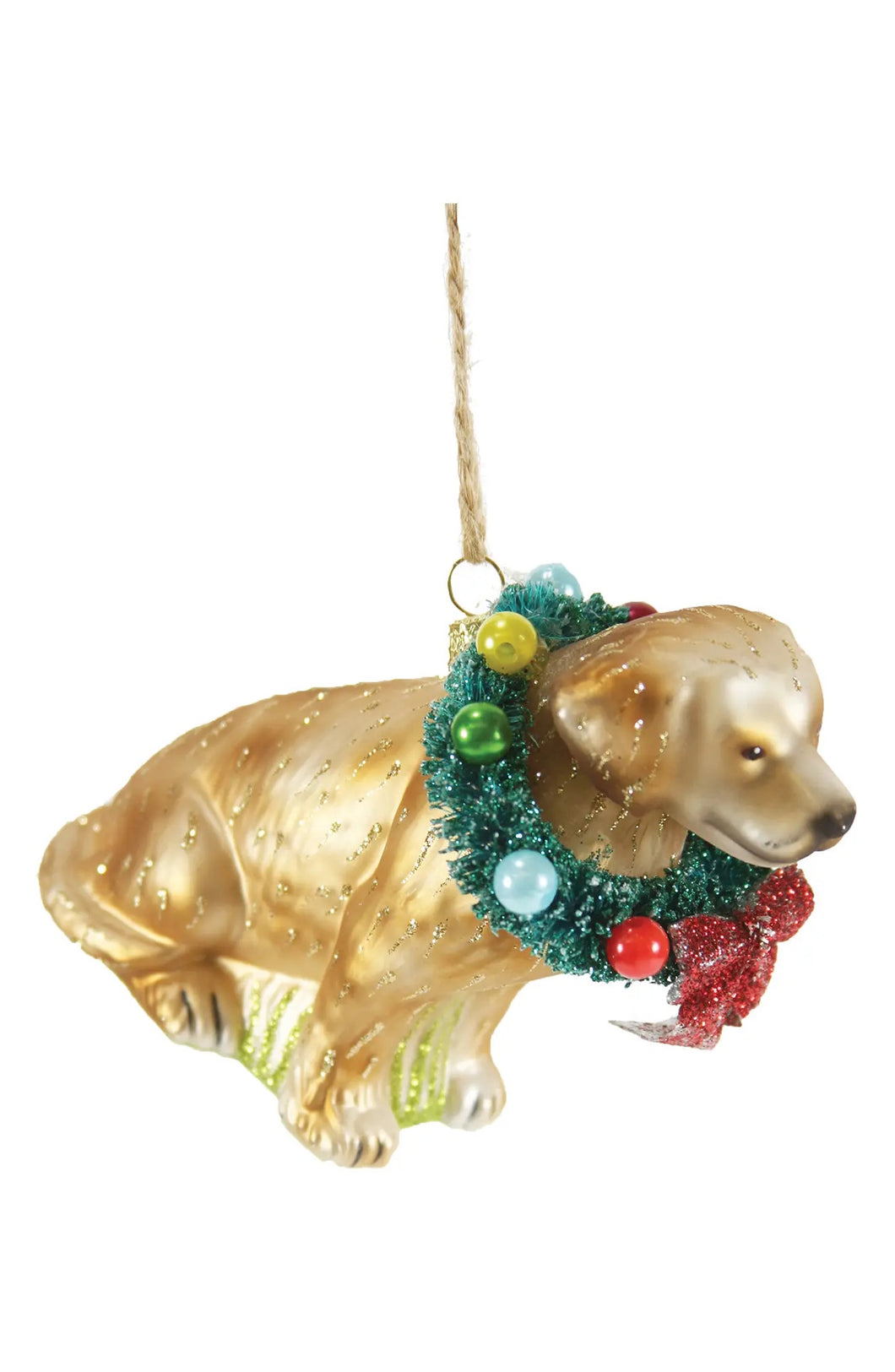 Festive Yellow Lab Ornament