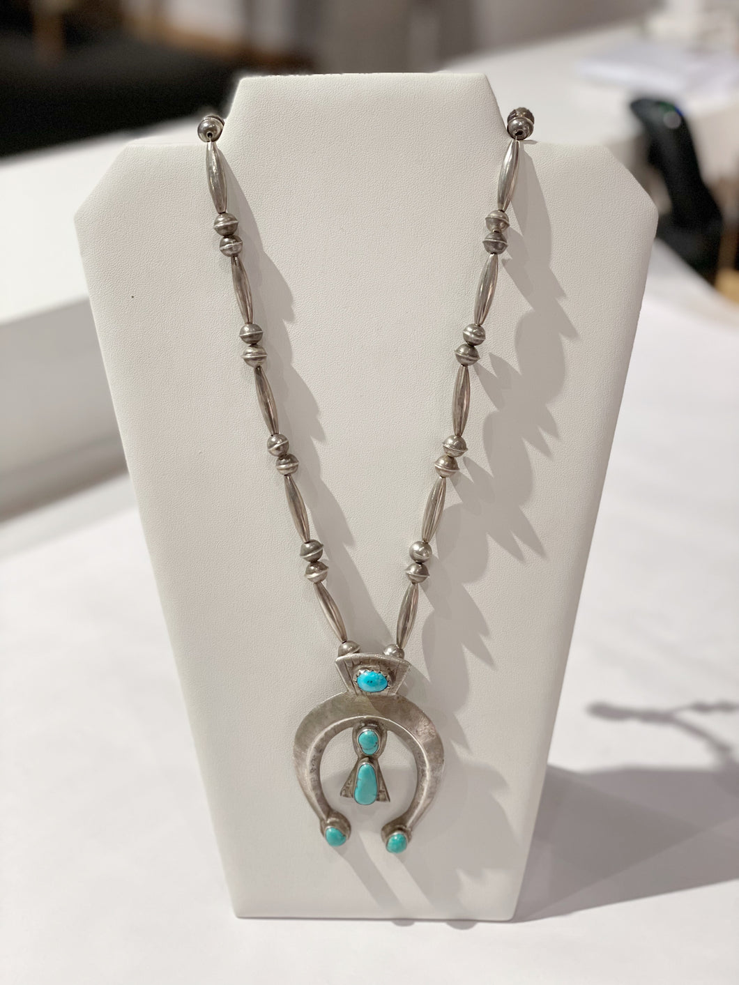 Vintage Turquoise Naja Necklace
