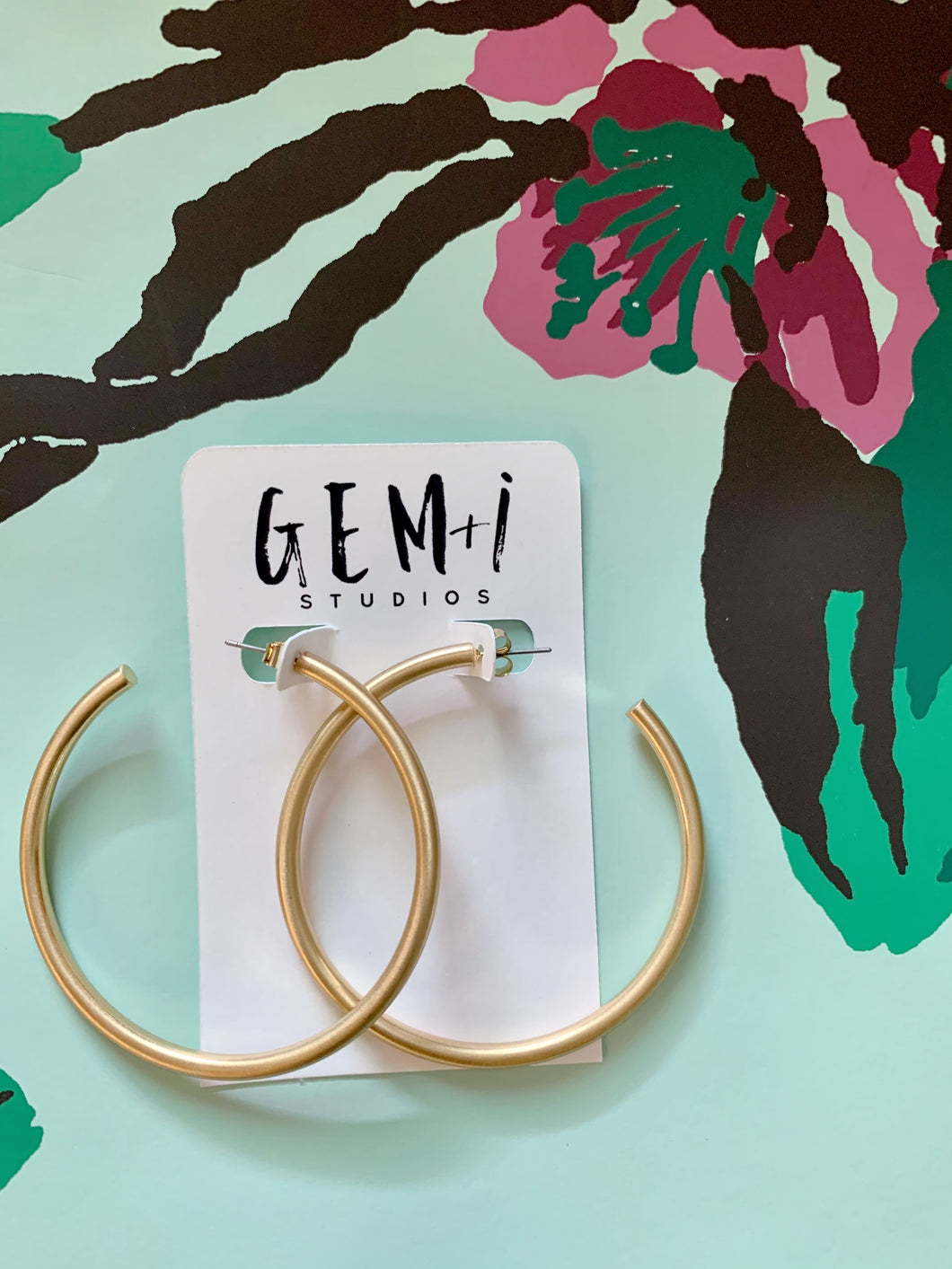 Large Metallic Hoops
