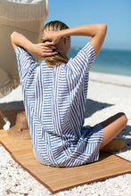 Load image into Gallery viewer, Emerson Fry Short Caftan | Ocean Stripe