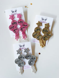 Happy New Year Balloon Earrings