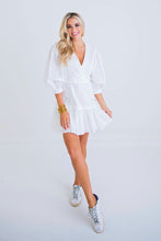 Load image into Gallery viewer, Puffy Sleeve Eyelet Dress